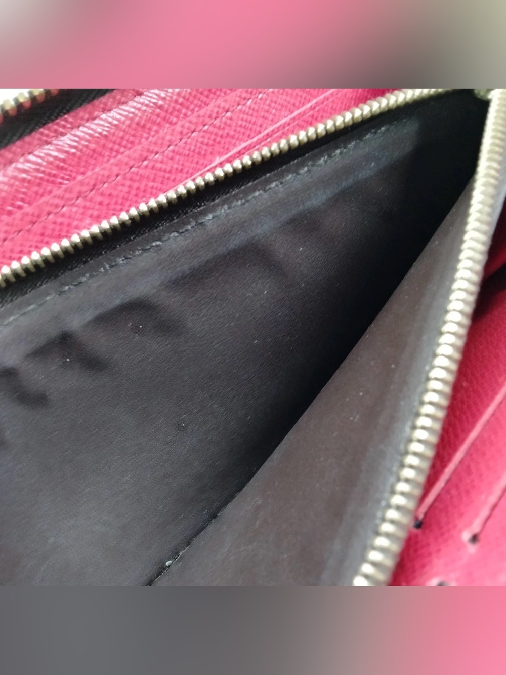 (SOLD) Louis Vuitton Brown Monogram Zippy Wallet with Red Flower Charm - Picture 4 of 7